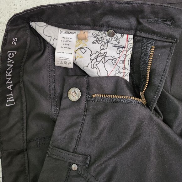 Heavy Satin Like Black Pants in a *Jeans Style* Cut - Picture 7 of 8